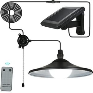 LIXADA Lampe Solaire Extérieure pour Jardin - Lumières LED E27 Suspendues Étanches avec Télécommande