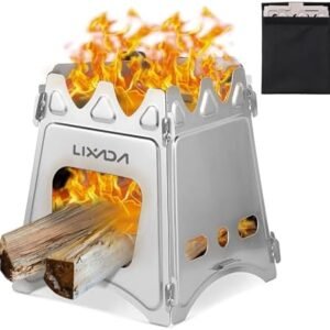 LIXADA Rechaud bois pliable mini pour camping et pique-nique