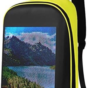 LIXADA Sac à Dos Personnalisable avec Éclairage Couleur LED - Sac de Voyage et École pour Hommes et Femmes